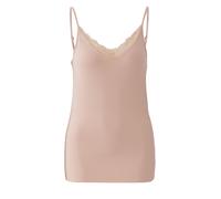 Oui - Spagettitop mit Spitze beige/pink - Gr. - 38