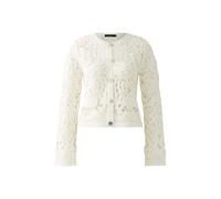 Oui - Strickjacke Baumwollmischung cloud dancer - Gr. - 40