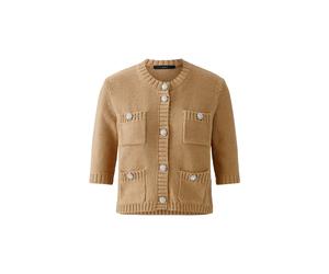 Oui - Strickjacke Baumwollmischung salty caramel - Gr. - 40