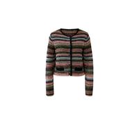 Oui Strickjacke mit Rundhalsausschnitt in Rosa, Größe 44