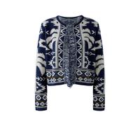 Oui - Strickjacke dk blue white - Gr. - 38