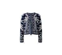 Oui - Strickjacke dk blue white - Gr. - 42