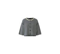 Oui - Strickjacke dk blue white - Gr. - 42