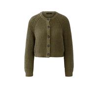 Ouí Strickjacke Damen Rundhalsausschnitt lässig geschnitten Grün Größe 40