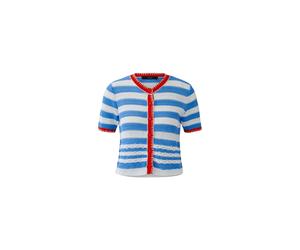 Oui - Strickjacke lt blue rose - Gr. - 40