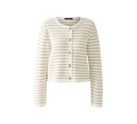 Oui - Strickjacke reine Baumwolle white camel - Gr. - 42