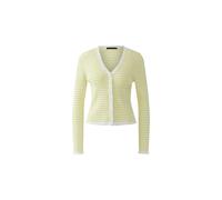 Oui - Strickjacke white yellow - Gr. - 36