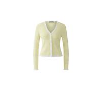 Oui - Strickjacke white yellow - Gr. - 40