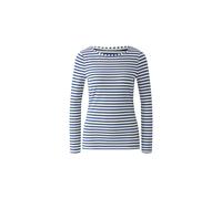 Oui - SUMIKO Langarmshirt blue white - Gr. - 42
