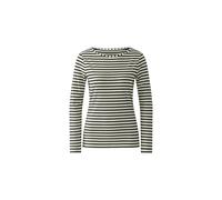 Oui - SUMIKO Langarmshirt white brown - Gr. - 34