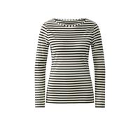 Oui - SUMIKO Langarmshirt white brown - Gr. - 40