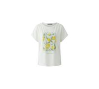 Ouí T-Shirt Cloud Dancer - Motiv-Print & Ziersteinbesatz Weiß Größe 42