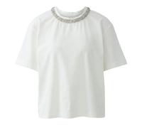 Oui - T-Shirt - Größe 38 DAMEN - creme
