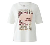 Oui - T-Shirt - Größe 38 DAMEN - weiß