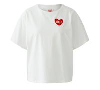 Oui - T-Shirt - Größe 44 DAMEN - weiß