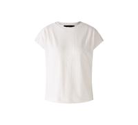 Oui T-Shirt mit Lochstickerei in Weiss, Größe 38
