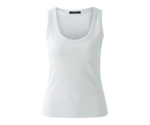 Oui - Tank Top Viskose mit Glanzgarn grau - Gr. - 36