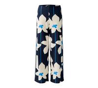 Oui - Verkürzte Hose in Silky Touch Qualität blau - Gr. - 44