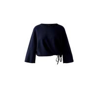 Oui - Wendepullover uni und gestreift darkblue - Gr. - 42