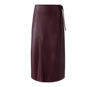 Oui Midirock in Leder-Optik im asymmetrischen Design in Bordeaux, Größe 36