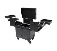 OUKANING Kosmetikkoffer Trolley 37x24.3x101cm, Beauty-Case für Make-up Artist, Friseure und Nageldesign, Schminkkoffer mit Zahlenschloss und Stoßschutz, Großes Lager und Reise-Kosmetiktasche