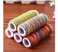 Oulensy 5Pcs Rainbow Color Nähgarn Stickerei Nähgarn Kit DIY Quilting Garn Thema Craft Startseite Zu