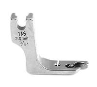 Oumefar Nähfuß mit Reißverschluss, industriell, Universal für Nähmaschine, mit Reißverschluss, gerollter Saum, Ersatz für Flache Betten, mit Einer Nadel (2, 0 mm)