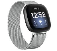 Oumida Armband für Fitbit Versa 3 Armband/Fitbit Versa 4 Armband/Fitbit Sense Armband/Sense 2 Armband für Damen Herren, Edelstahl Metall Ersatzarmband mit Starker Magnet