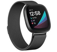 Oumida Armband für Fitbit Versa 3 Armband/Fitbit Versa 4 Armband/Fitbit Sense Armband/Sense 2 Armband für Damen Herren, Edelstahl Metall Ersatzarmband mit Starker Magnet