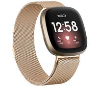Oumida Armband für Fitbit Versa 3 Armband/Fitbit Versa 4 Armband/Fitbit Sense Armband/Sense 2 Armband für Damen Herren, Edelstahl Metall Ersatzarmband mit Starker Magnet