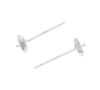 OUNONA 1 Paar Rohlinge für Ohrstecker zur Schmuckherstellung, 925er Silber | Ohrstecker mit Becherform, Ohrmuttern für die Ohrringherstellung, Schmuckset für baumelnde Anhänger