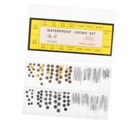 OUNONA 1 Schachtel Uhrkrone und Schaft Ersatzset Kupfer Uhrenreparatur Zubehör mit Aufbewahrungsbox für Uhrmacher DIY Uhrenteile Set Langlebig Tragbar