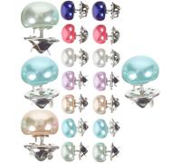 OUNONA 20 Stück Nahtlose Perlen Anstecknadeln für Damen Metall Knopfstifte ohne Nähen Bunte Sicherheits Broschen für Blusen Hemden Jeans Vielseitiges Selbstgemacht Zufällige Farbe