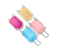 OUNONA 4 Stück Mini Schminkkoffer mit Transparentem Design Realistischer Reise kosmetikaufbewahrung Leicht Robust und Praktisch für Make up und Wimpern für Unterwegs und Zuhause