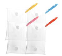 OUNONA 4 Stück PVC Kleiner Geldbörsen Damen Münzgeldbörse mit Knopfverschluss Kleine Schlüsseletuis Tragbare Damengeldbörse für Reisen und Alltag (orange Gelb Pink Blau