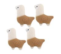 OUNONA 4 Stück Teiliges Braunes Plüsch alpaka applikations Aufnähen Niedliche Tier patches für DIY Kleidung Taschen Heimdeko Einfach zu Befestigen und Vielseitig Einsetzbar