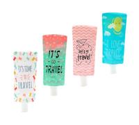 OUNONA 4 Stück Teiliges Reise lotionsbeutel aus Auslaufsicherem Kunststoff Faltbare Nachfüllbeutel für Shampoo Conditioner Praktisch und Dicht für Flugreisen