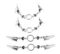 OUNONA 4 Stück Vintage-Pullover-Clip Pullover Schal Kettenclips Pullover-Clips Cardigan Clip modischer Verschluss Kleiderclips für Damenbekleidung Kleidungsklammern Zinklegierung Silber