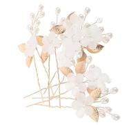 OUNONA 5stücke U-förmige Haargabel Aus Metall Brautfrisur-accessoires Mit Blumenmotiv Haarnadel Für Hochzeit Elegante Haarstyling-tools Für Hochsteckfrisuren