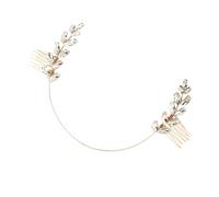 OUNONA Brautkamm Hochzeitshaarschmuck mit Olivenzweigen und Strassblättern Eleganter Haarkamm für Damen und Mädchen Schmuck für Hochzeitsfrisuren und Festliche Anlässe