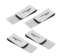 OUNONA Geldklammer aus Edelstahl 4 Stück Schlankes Metall Design Kleine Dünne Geldscheinklammer für Herren Robuster Federstahl Minimalistischer Kreditkartenhalter für Alltag und Geschenk