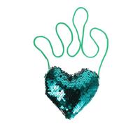 OUNONA Herzförmige Tasche mit Pailletten-Design für Damen Glitzernde Abendclutch Mini-Schultertasche aus Polyester Party-Handtasche mit Strass Kawaii-Handtasche für Besondere Anlässe