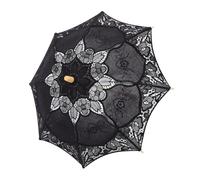 OUNONA Hochzeitsschirm aus Spitze und Holz Dekorativer Schirm für Fotoshootings Spitzenschirm als Brautschirm für Hochzeit und Kindertanz