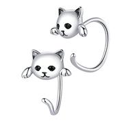OUNONA Katzenohrringe aus Silber 1 Paar Ohrstecker in Katzenform Hautfreundlich und Bequem für Damen und Alltag