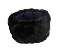 OUNONA Kunstpelzmütze für Senioren, Schwarz, Plüschhut aus Faux Mink