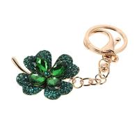 OUNONA Schlüsselanhänger mit Glitzerndem Kleeblatt Motiv Metall Grün Dekorativer Glücksbringer für Handtasche Rucksack und Tasche Schlüsselring zum St Patrick’S Day