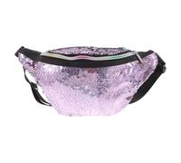 OUNONA Trendige Meerjungfrauen Pailletten Bauchtasche Damen Leichte Umhängetasche Schultertasche aus Polyester PU Vielseitige Gürteltasche für Reisen Party Fitness