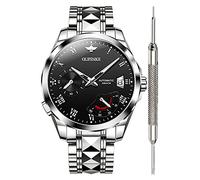 OUPINKE Automatikuhren für Herren, wasserdicht, selbstaufziehend, modische mechanische Automatikuhren, schwarz,