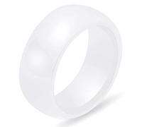 Ouruiba Ring aus Keramik, glatt, einfach, klassisch, Verlobung, Hochzeit, Ehering, Herren, Damen, Schmuck, Paare, Schwarz, Weiß, Rosa, Keramik
