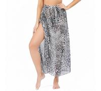 Ouruikia Damen Sarong Pareo Strand Leichtes Atmungsaktiv Bikini Cover Up Mehrfarbig Print Strandrock Strandtuch